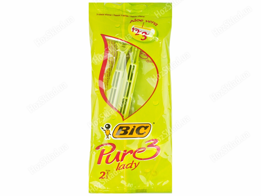 Станки Bic для бритья Pure 3 lady 3 лезвия (цена за набор 2шт)