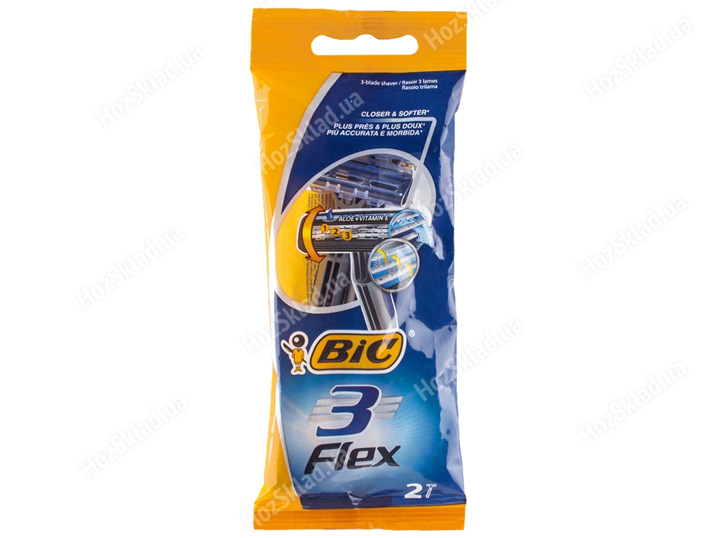 Станок одноразовый для бритья Bic Flex 3 лезвия (цена за набор 2шт)