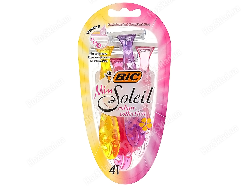 Станки для гоління Bic Miss Soleil Sensitive 3 леза (ціна за набір 4шт)