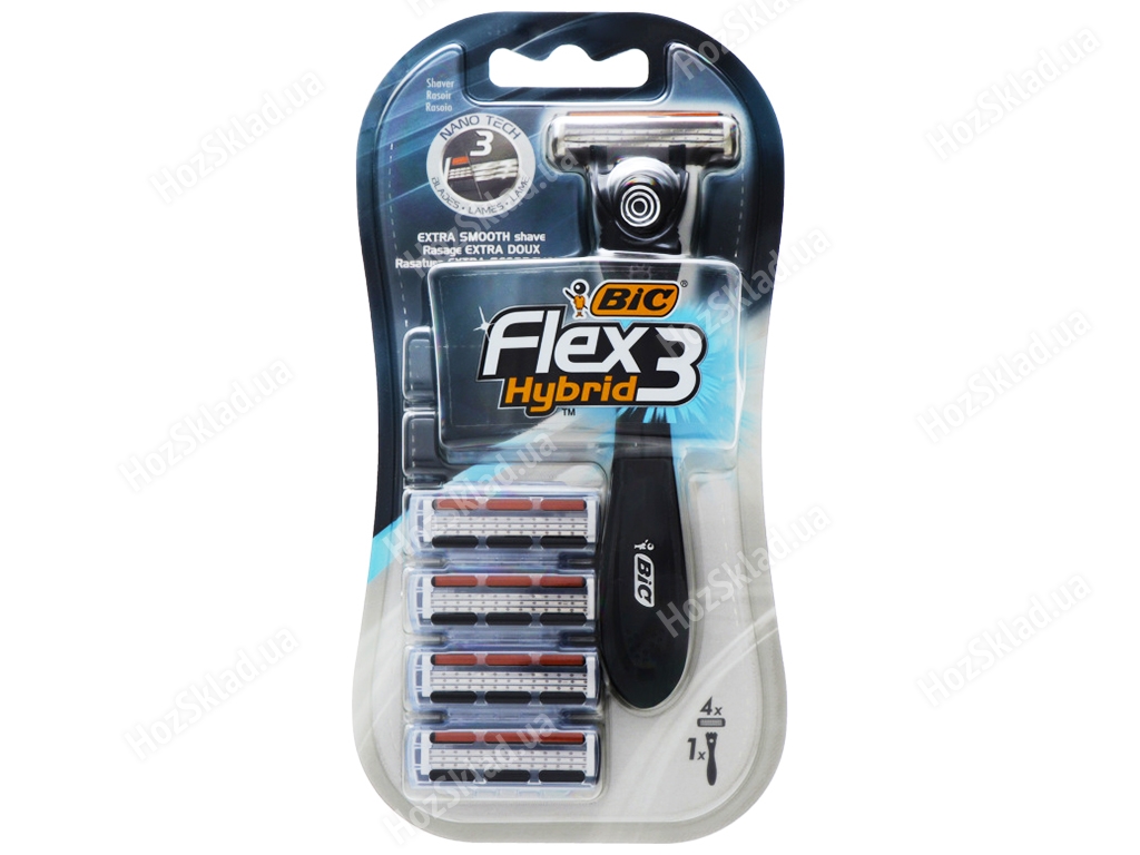 Станок для бритья Bic Flex 3 Hybrid 3 лезвия (цена за набор)