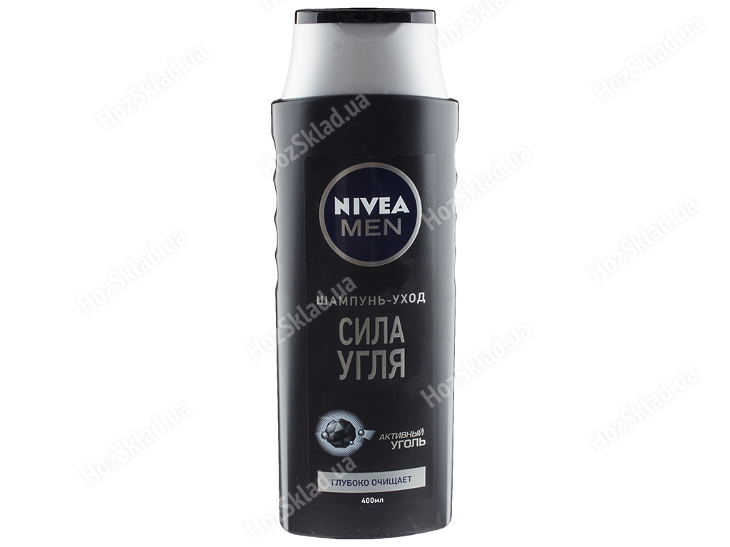 Шампунь-догляд Nivea men Сила вугілля для чоловіків, з активним вугіллям 400мл