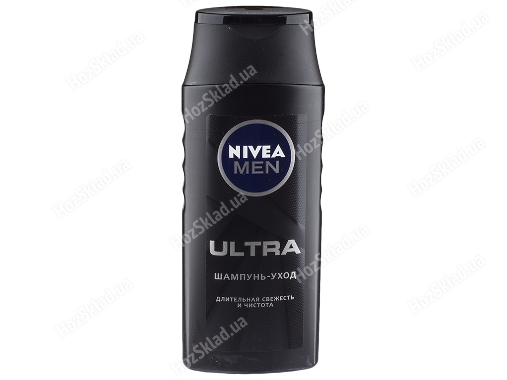 Шампунь-уход Nivea men Ultra для мужчин, с активным углем и электролитами 250мл
