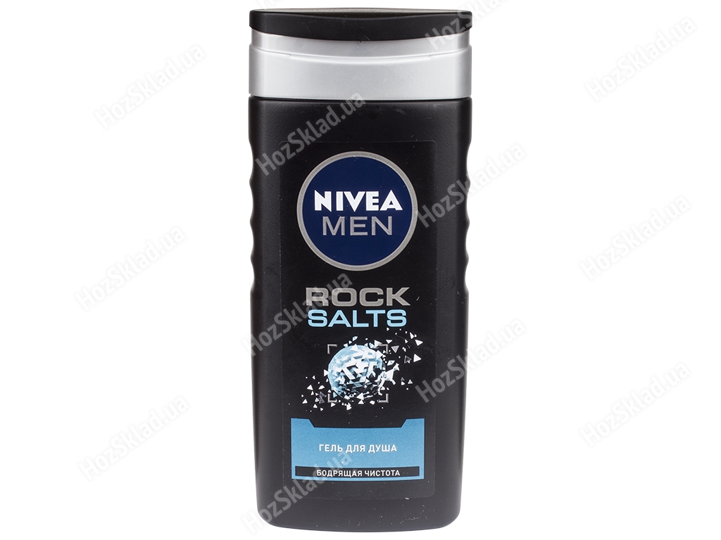 Гель для душу Nivea men Rock salts для чоловіків, чистота, що бадьорить 250мл