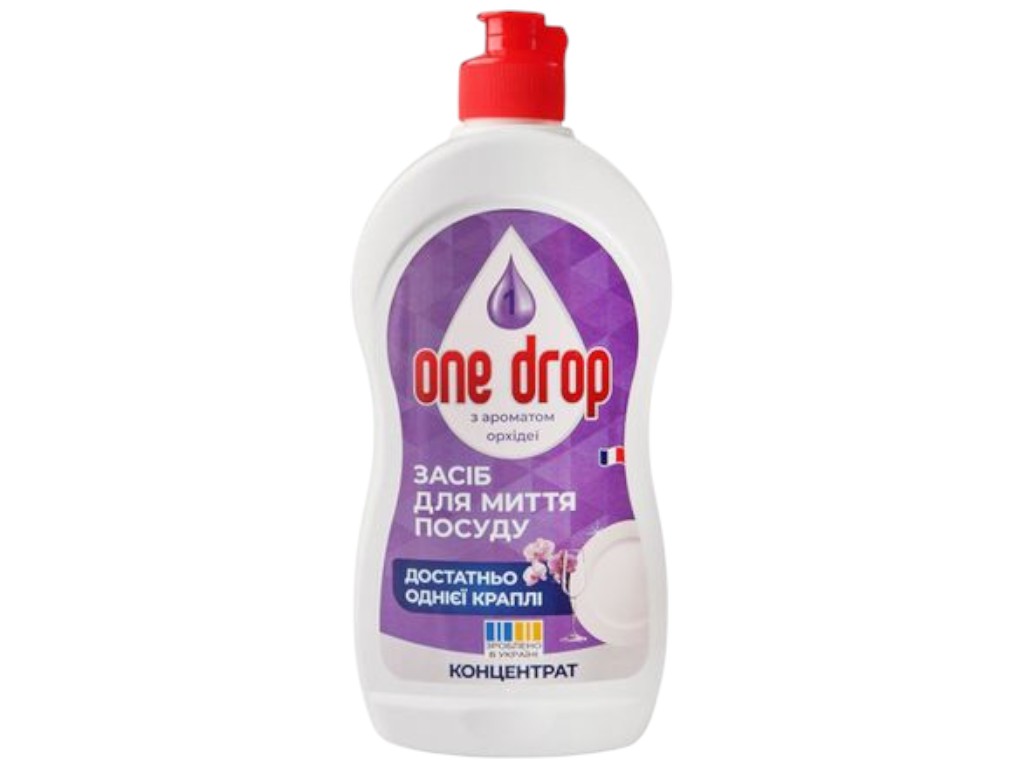 Засіб для миття посуду One Drop, концентрат, аромат орхідея, 500мл