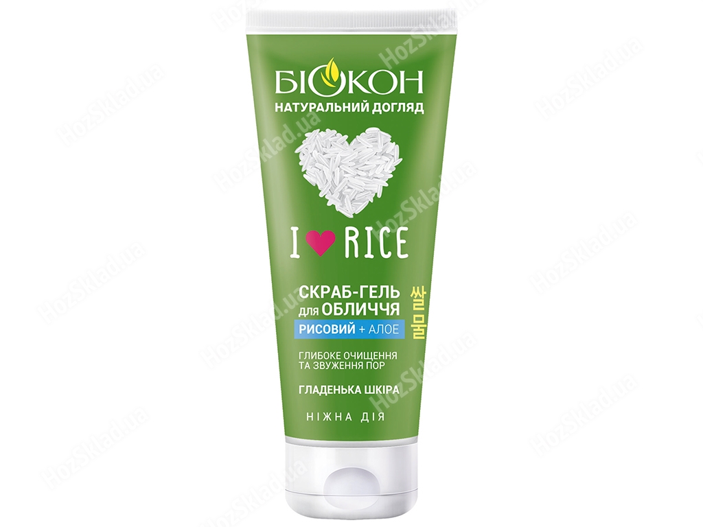 Скраб-гель для обличчя рисовий Біокон I love rice 90мл