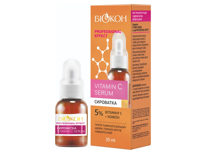 Сыворотка для лица и вокруг глаз Биокон Prof effect vitamin С serum 25+ 35мл