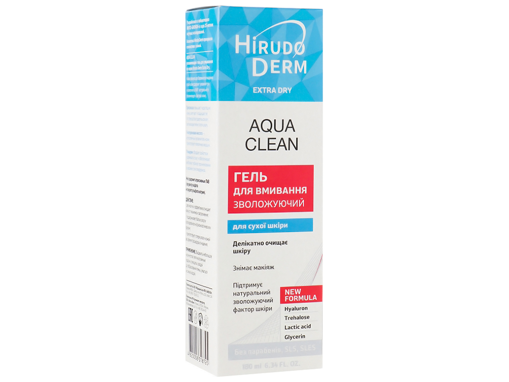 Гель для умывания увлажняющий Hirudo Derm Extra Dry 180мл