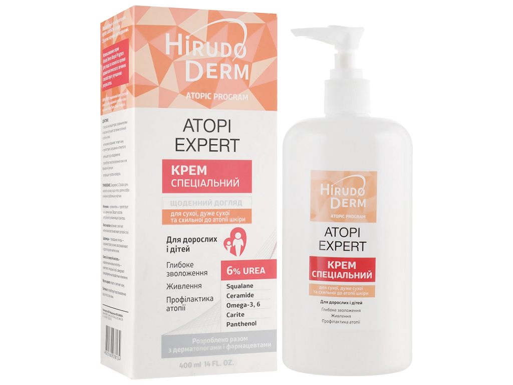 Крем Hirudo Derm Atopic Program для сухой, очень сухой и склонной к атопии кожи 400мл
