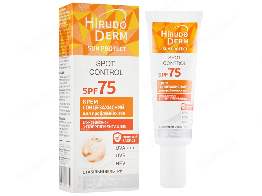Крем сонцезахисний для проблемних зон Hirudo Derm Sun Protect SPF75 25мл
