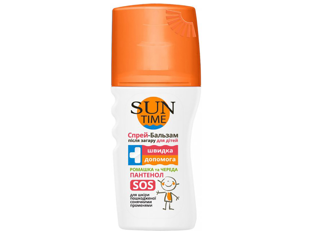 Спрей-бальзам после загара детский Sun Time "Пантенол-SOS" с ромашкой и чередой, от 3 лет 150мл