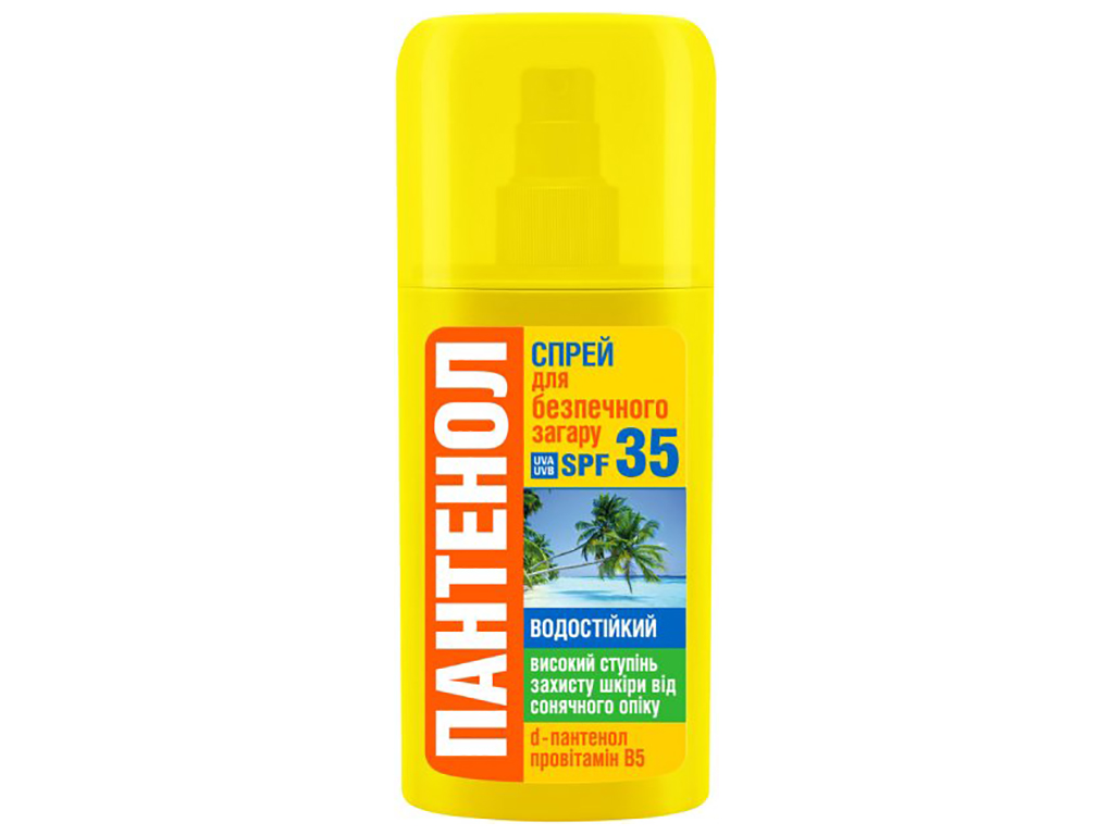 Спрей для безопасного загара Біокон ПАНТЕНОЛ водостойкий SPF35 95мл