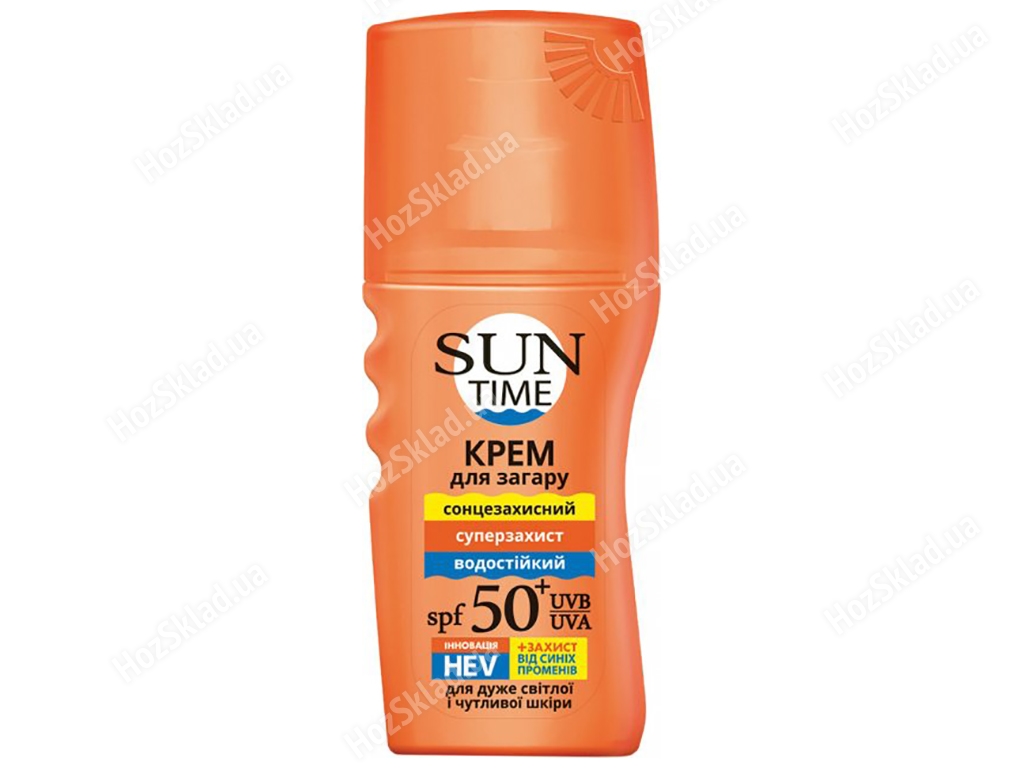 Крем солнцезащитный для загара Sun Time Суперзащита водостойкий, для чувств. кожи SPF50+ 150мл