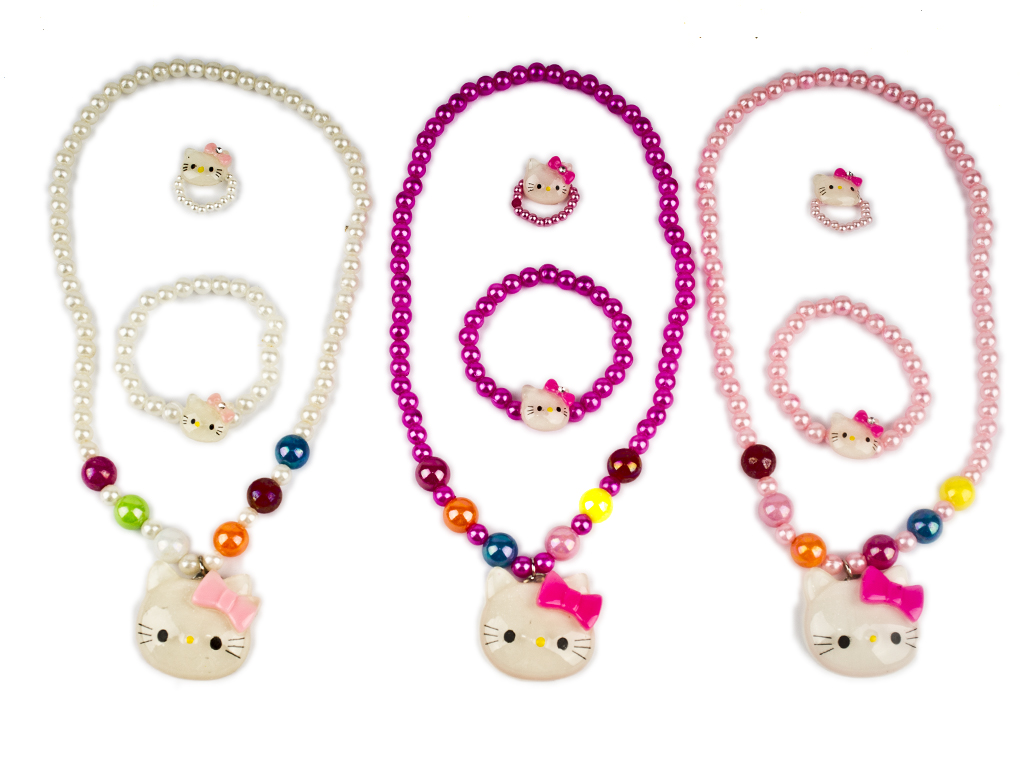 Набор для девочек "Hello Kitty" (кулон, браслет, кольцо)