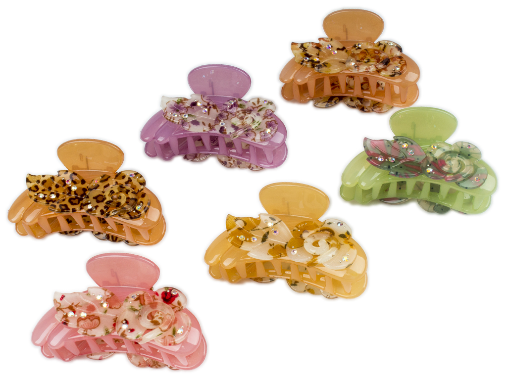 Заколка-краб "Хризантема"