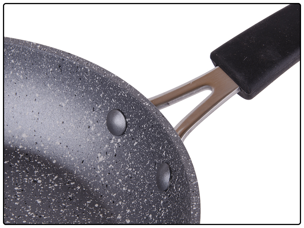 Сковорода алюминиевая без крышки GUSTO инд. дно, покрытие GRANITE D24х4,8см GT-2107-24