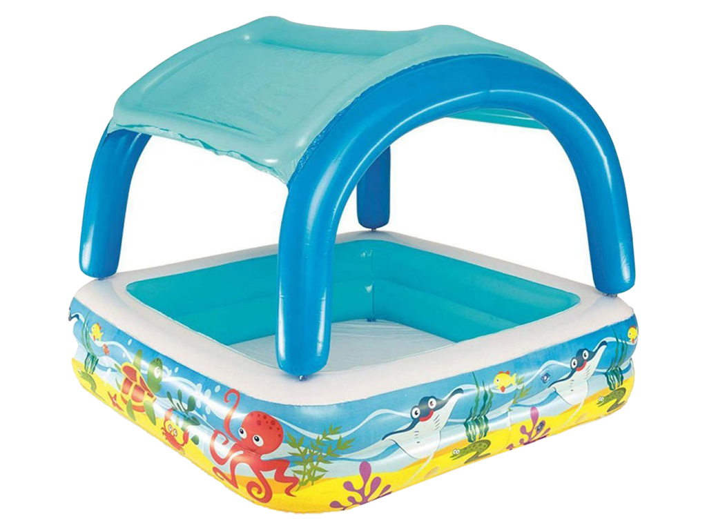 Бассейн детский надувной с крышей Kiddie Pools. Bestway 52192