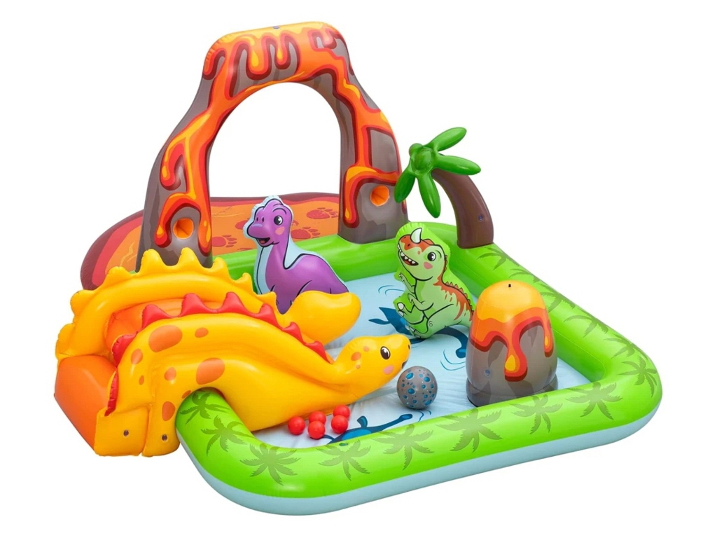Игровой надувной центр с горкой и распылителем воды Volcano Springs 262-188-102 см, Bestway