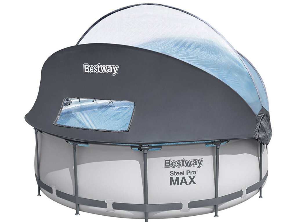 Басейн каркасний круглий із навісом Steel Pro MAX. Bestway 5619N