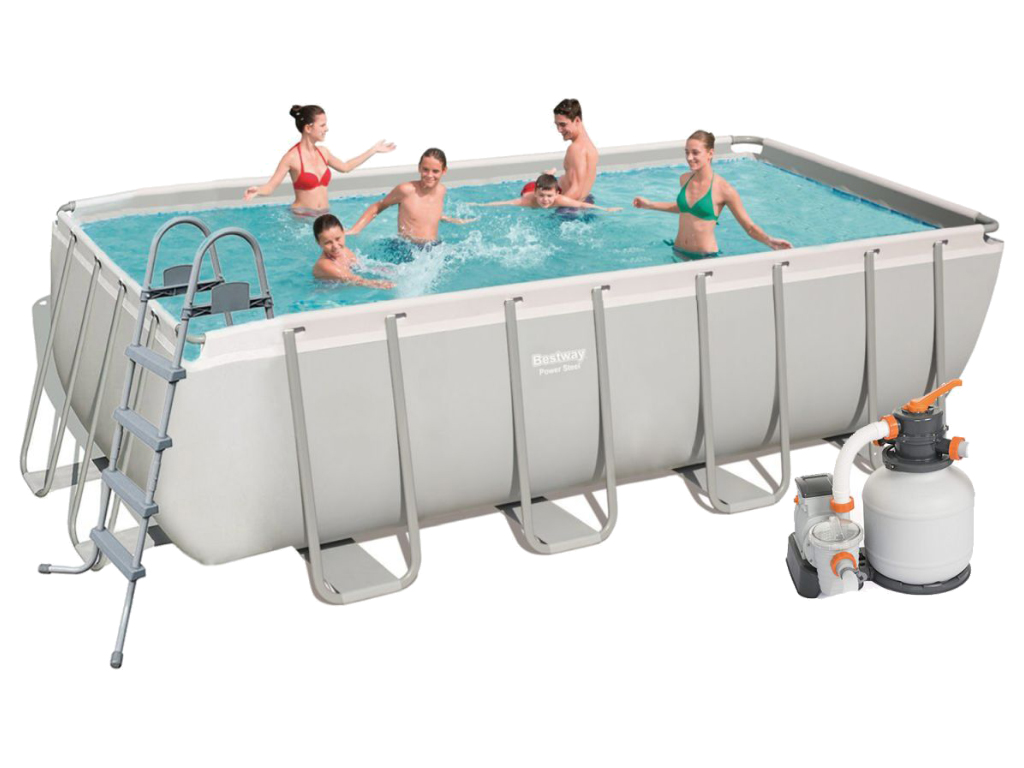 Бассейн каркасный прямоугольный Power Steel. Bestway 56671