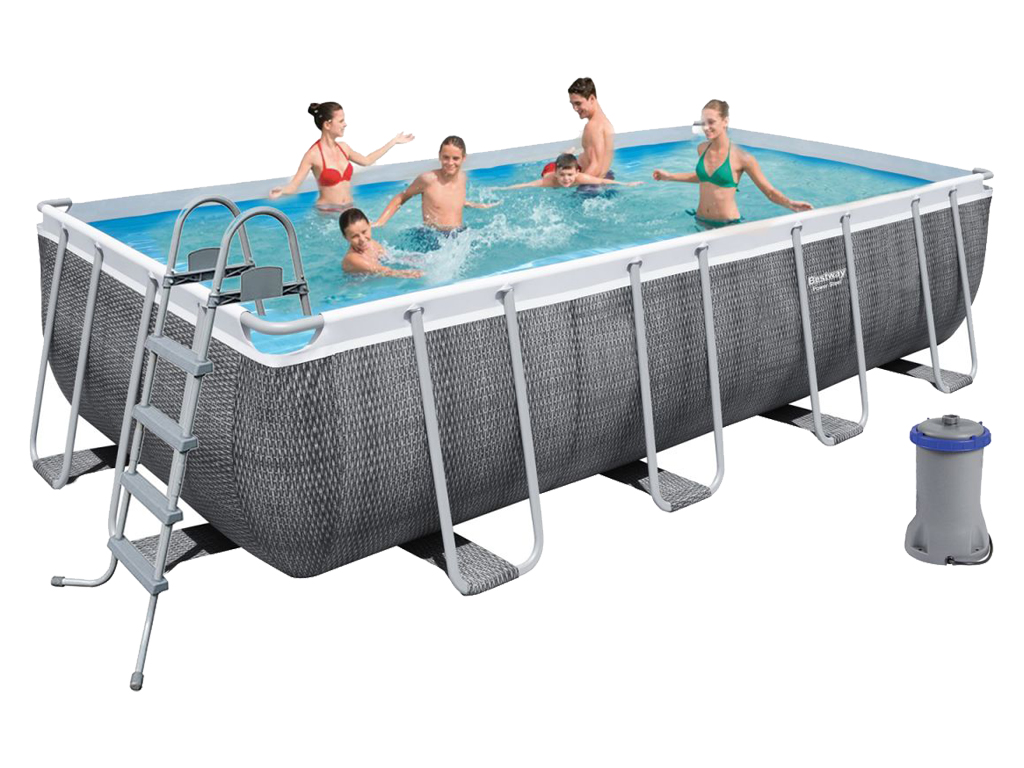 Бассейн каркасный прямоугольный Power Steel. Bestway 56996