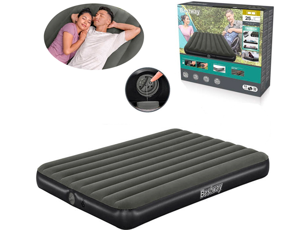 Велюр кровать со встроенным насосом. Bestway 6716S