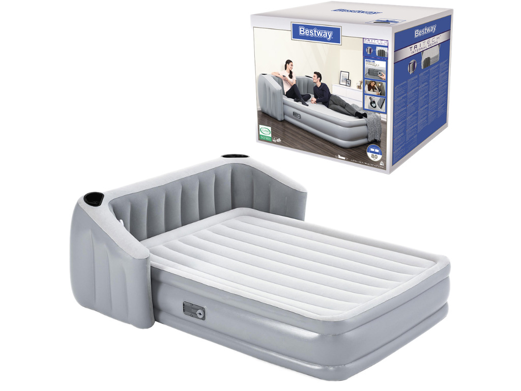 Велюр кровать со встроенным насосом 220В. Bestway 67620