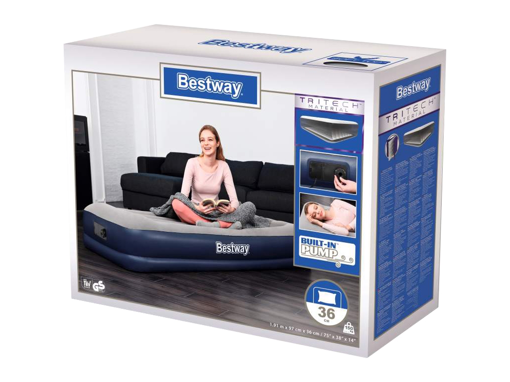 Велюр матрац з вбудованим електронасосом. Bestway 67723