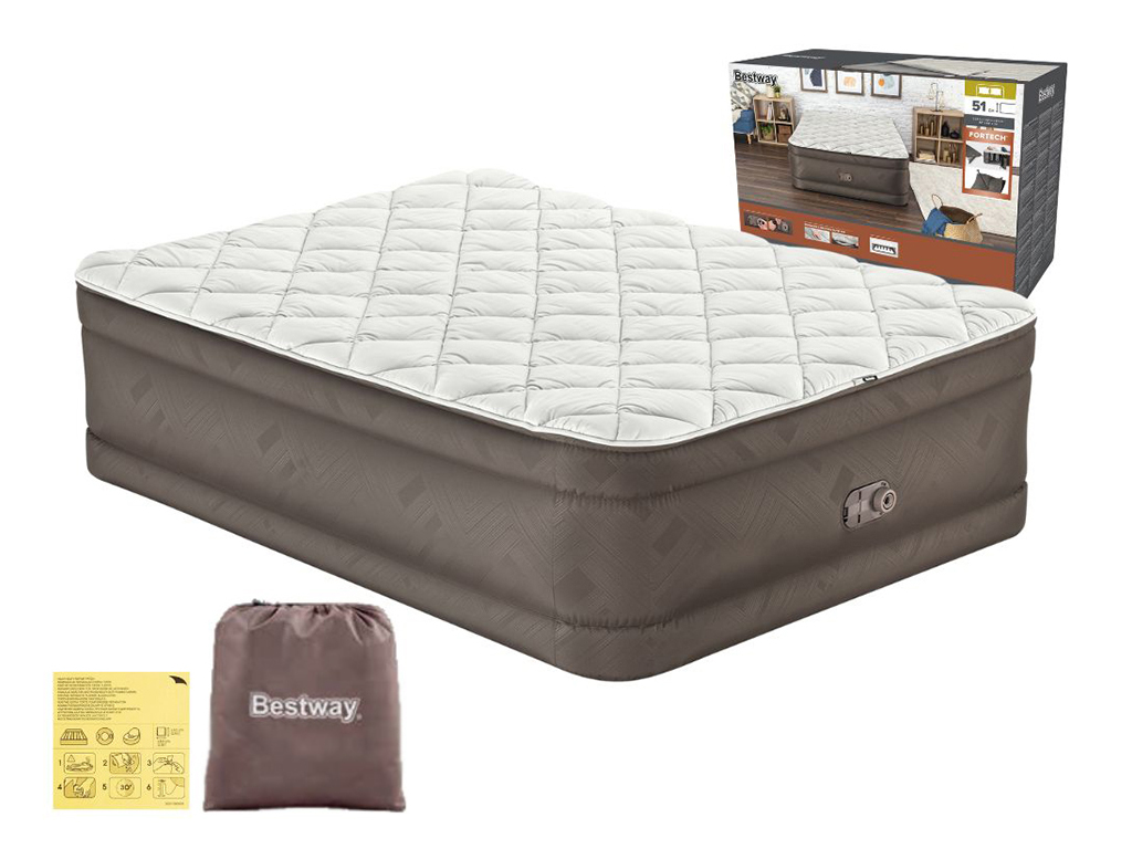 Велюр ліжко з вбудованим насосом. Bestway 69145