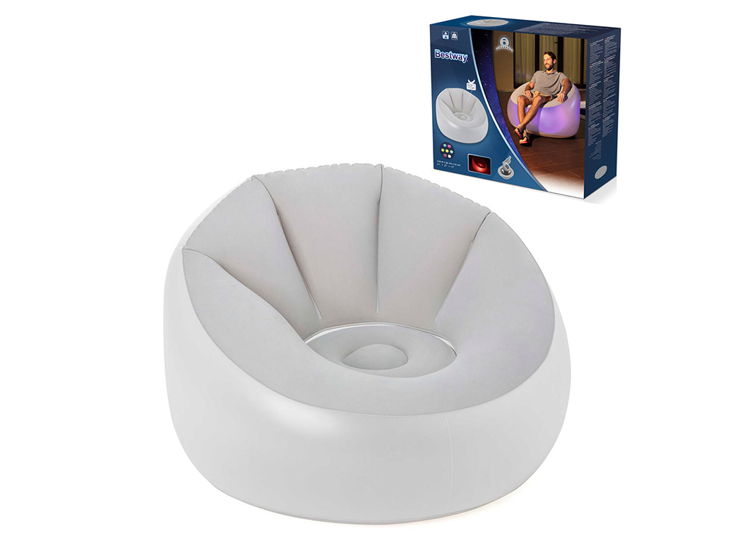 Велюр кресло с подсветкой LED. Bestway 75086