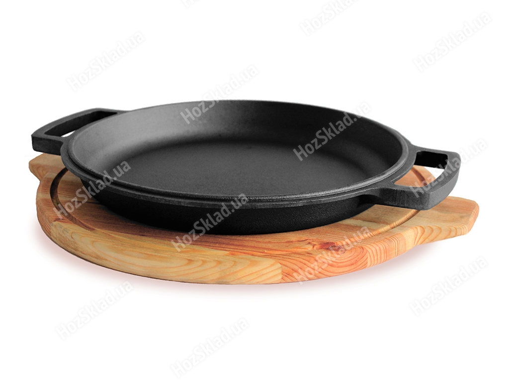 Сковорода чугунная порционная Brizoll HoReCa с подставкой D28см 25мм H280-D