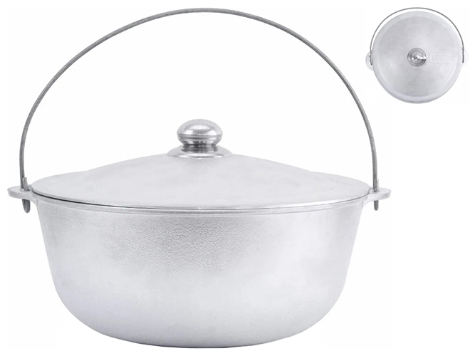Казан алюминиевый с дужкой и крышкой Турист Brizoll, 12-004-1, 4л