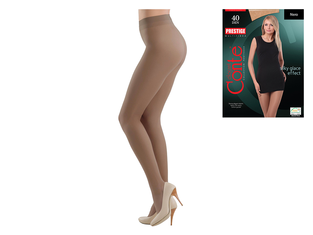 Колготки женские Conte "Prestige" 40 den, размер 5, цвет mocca