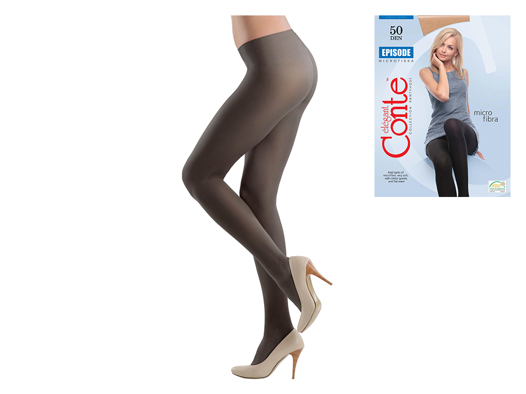 Колготки женские Conte "Episode" 50 den, размер 6, цвет nero (черный)