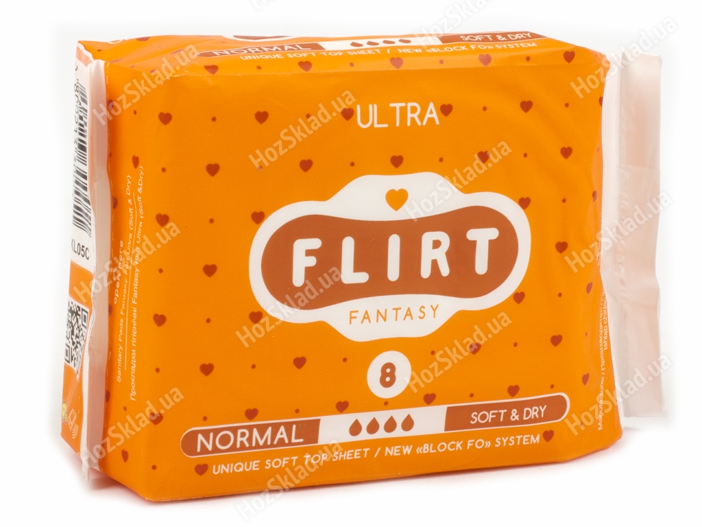 Прокладки для крит. дней Fantasy Flirt ultra-soft&dry 4капли (цена за уп. 8шт) WKL05C