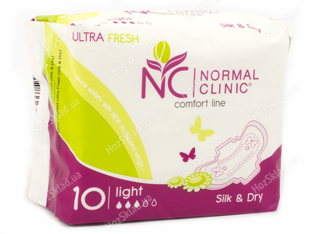 Прокладки для крит. дней Normal Clinic Comfort ultra fresh silk&dry 3капли (цена за уп. 10шт) NCF01B