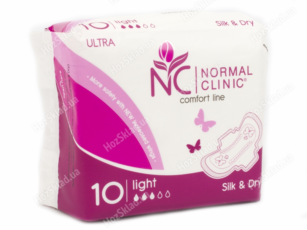 Прокладки для крит. дней Normal Clinic Comfort ultra silk&dry 3капли (цена за уп. 10шт) NCF03B