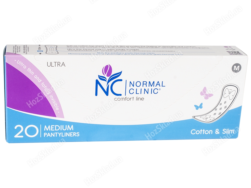 Прокладки Normal Clinic Comfort ultra ежедневные, без инд. уп., M-180мм (цена за уп. 20шт) NCF13L