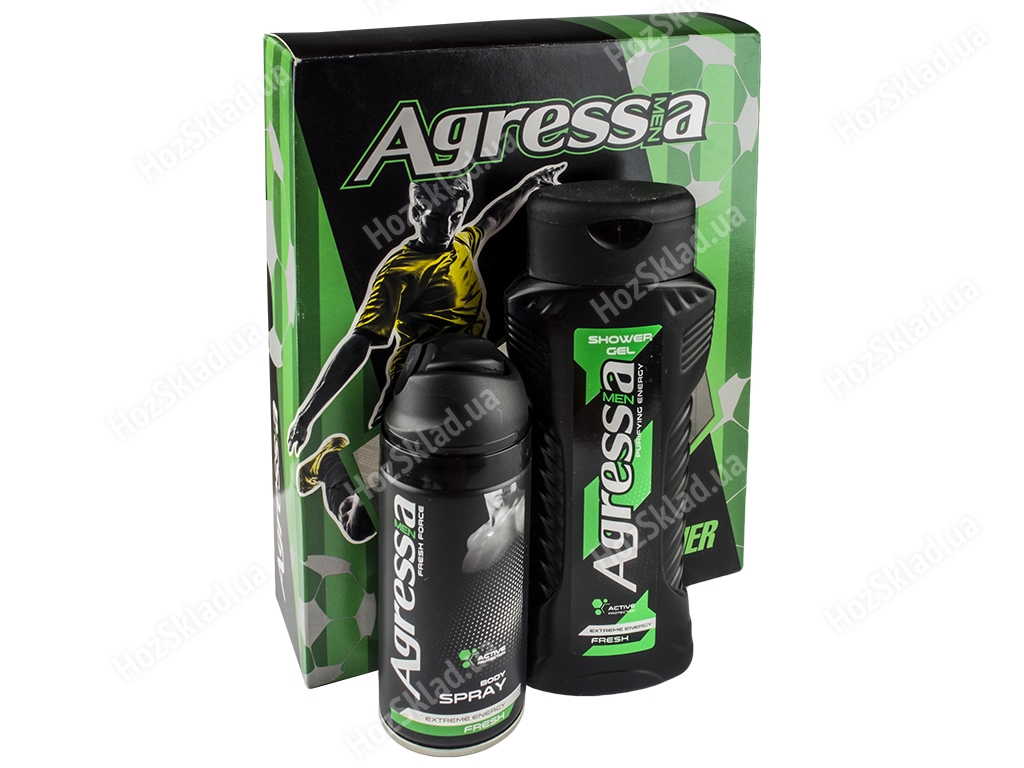 Набор подарочный Agressia men Fresh (гель для душа 250мл+дезодорант 150мл)