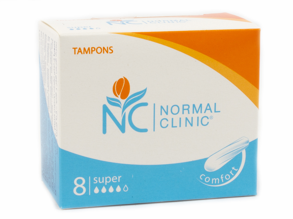 Тампоны Normal Clinic super 4капли (цена за уп. 8шт) TGN013