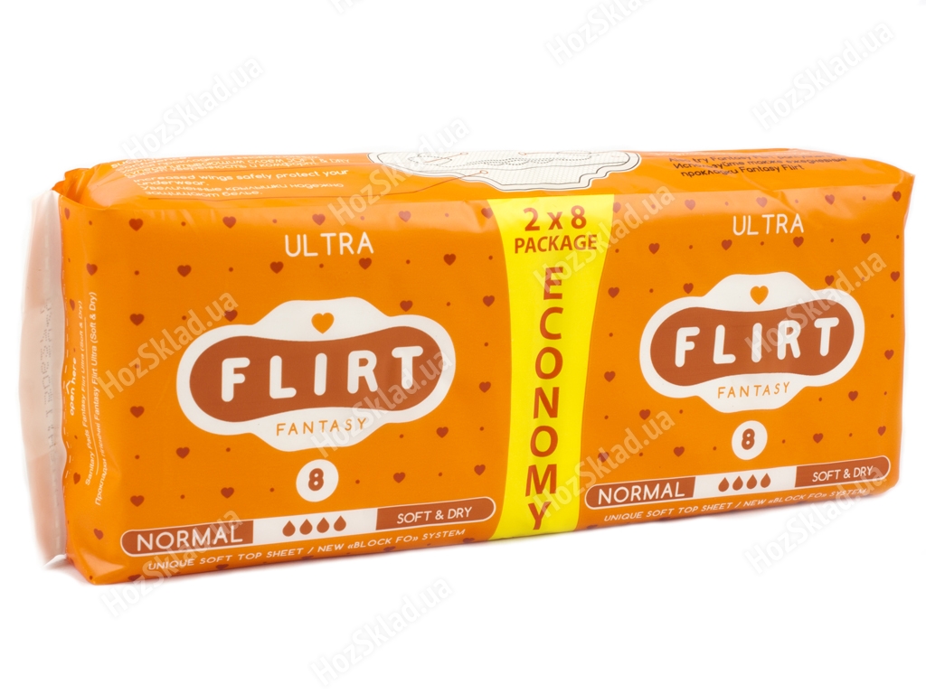 Прокладки для крит. дней Fantasy Flirt ultra DUO-soft&dry 4капли (цена за уп. 16шт) WKL05R