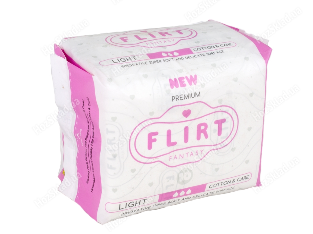 Прокладки для крит. дней с крыл. Fantasy Flirt Premium-cotton&care 3капл (цена за уп. 10шт) WKR02V