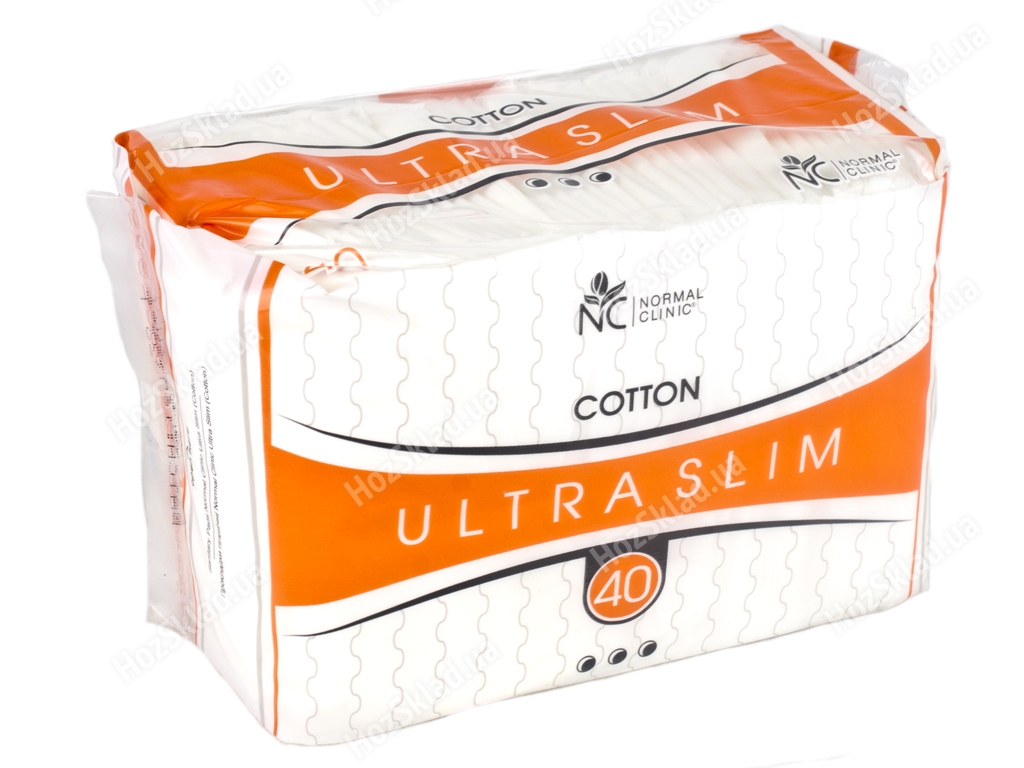 Прокладки для крит. днів з крил. Normal Clinic Ultra slim cotton 3краплі (ціна за уп. 40шт) NCS02X