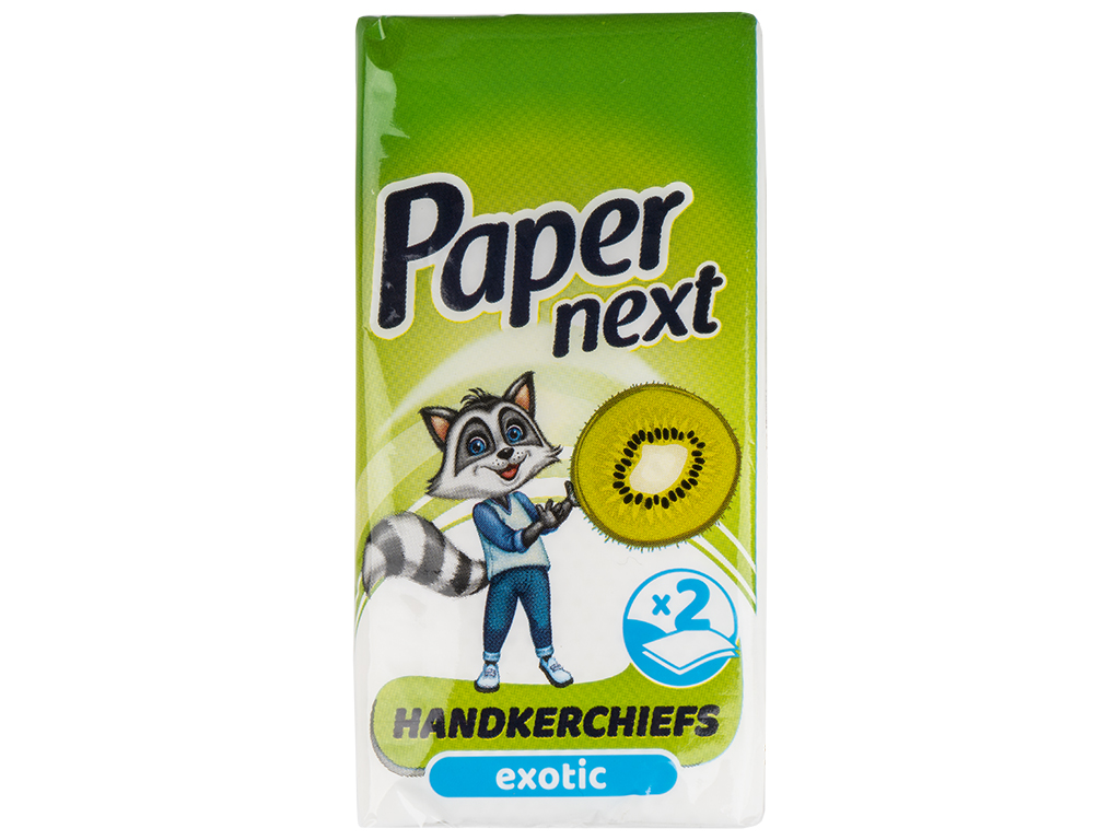 Платки бумажные носовые двухслойные Paper Next 8шт Экзотик