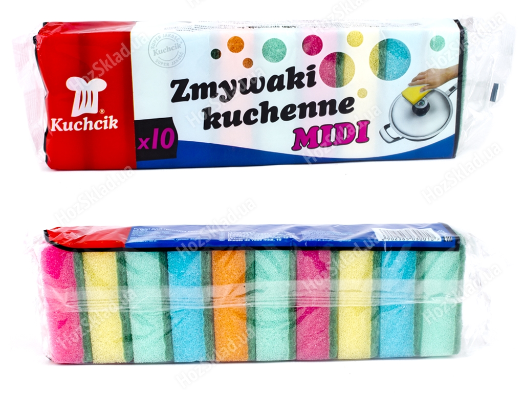 Набір губок для посуду Kuchcik Midi 10шт. 5x2,5x9