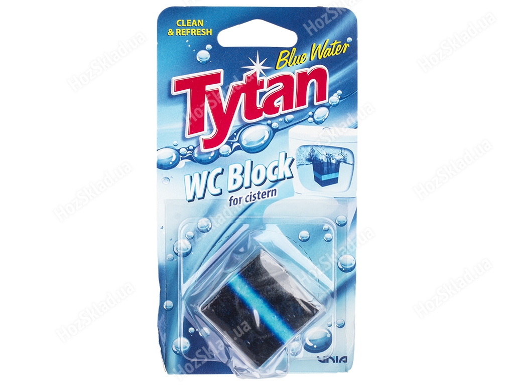Таблетка для бачка унитаза Tytan WC Blue Water кубическая 50г (цена за 1шт)