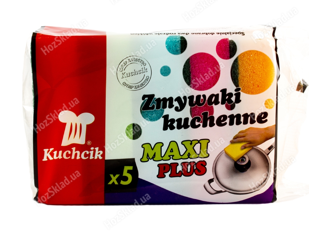 Набір губок для посуду Kuchcik Maxi Plus 5шт. 7x3x10