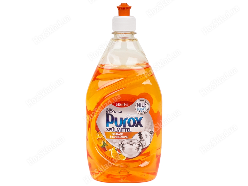 Засіб для миття посуду Purox Оrange and mandarine концентрований 650мл
