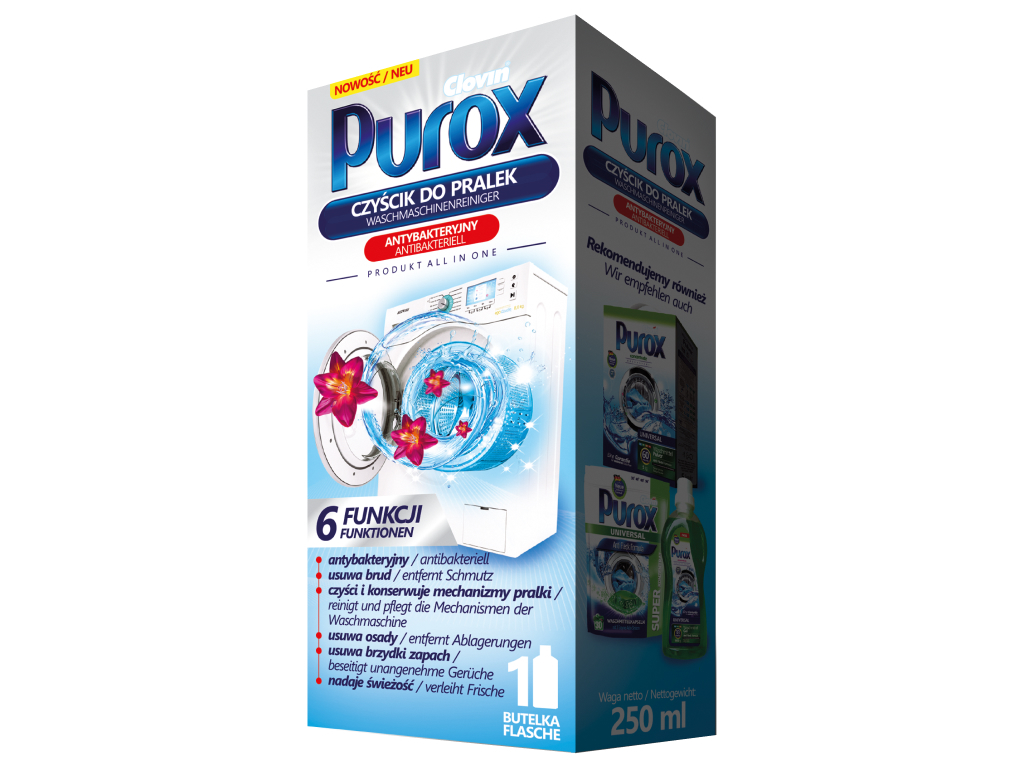 Очиститель для стиральных машин Purox, 250мл