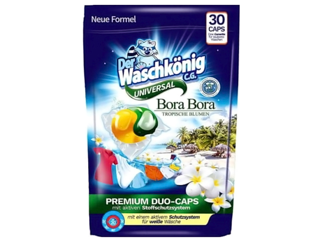 Капсулы для стирки Waschkonig Universal Bora Bora, 30шт x 18г
