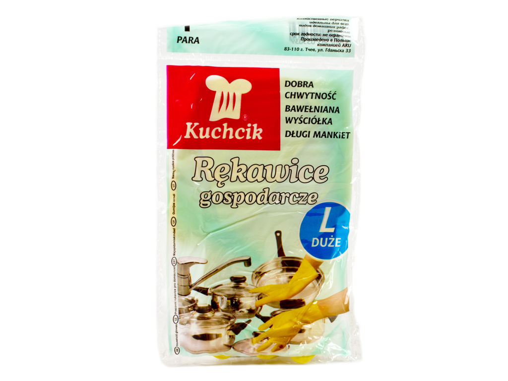 Перчатки хозяйственные резиновые Kuchcik размер L